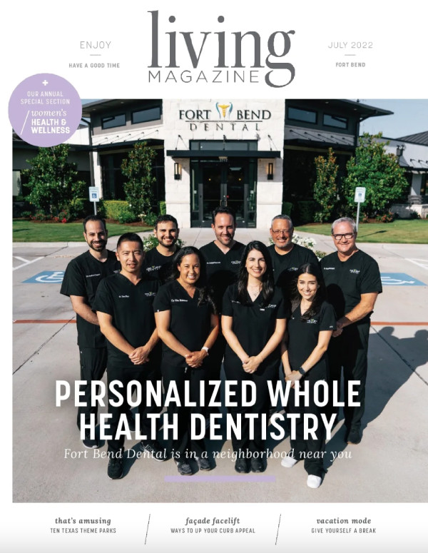 Fort Bend Dental Living Magazine cover screen shot